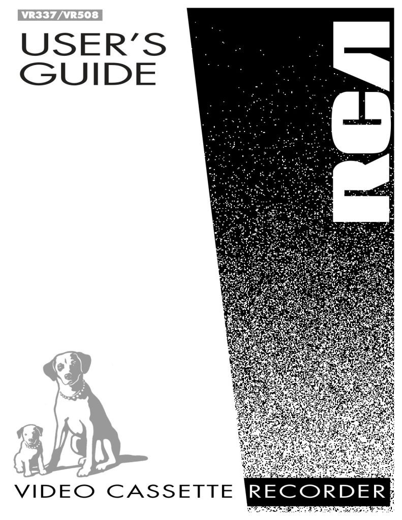 RCA VR508 VHS Owner Manual EN (Instant Download)