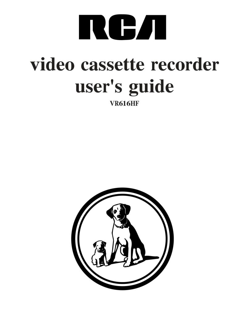 RCA VR616HF VHS Owner Manual EN (Instant Download)