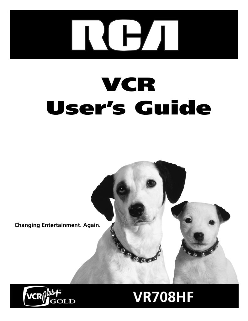 RCA VR708HF VHS Owner Manual EN (Instant Download)