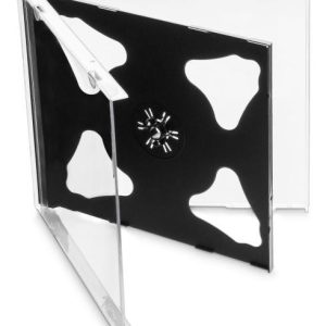 100 Pieces - Case for 2 Discs - Black, 10mm
