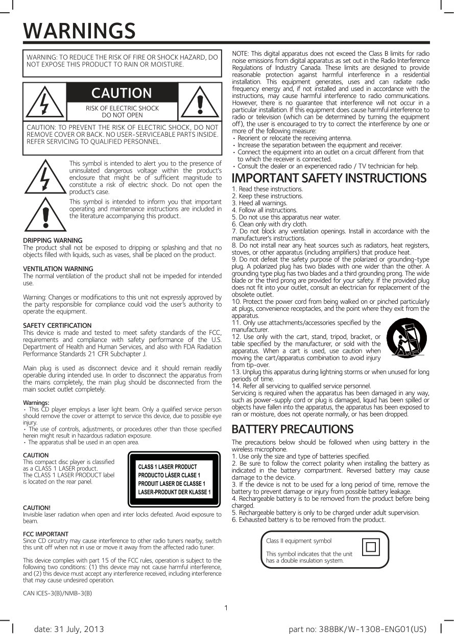 Singing Machine SML388BK CD+G Karaoke User Manual (Instant Download) - Image 2