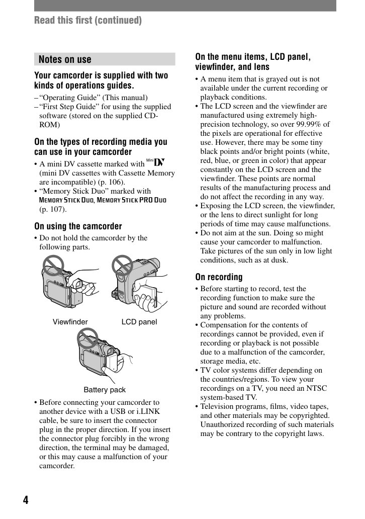 Sony DCR-HC32 MiniDV Owner Manual EN (Instant Download) - Image 2