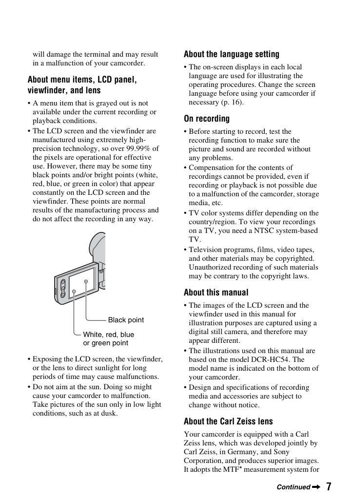 Sony DCR-HC52 MiniDV Owner Manual EN (Instant Download) - Image 2