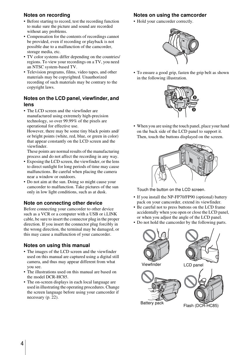 Sony DCR-HC65 MiniDV Owner Manual EN (Instant Download) - Image 2