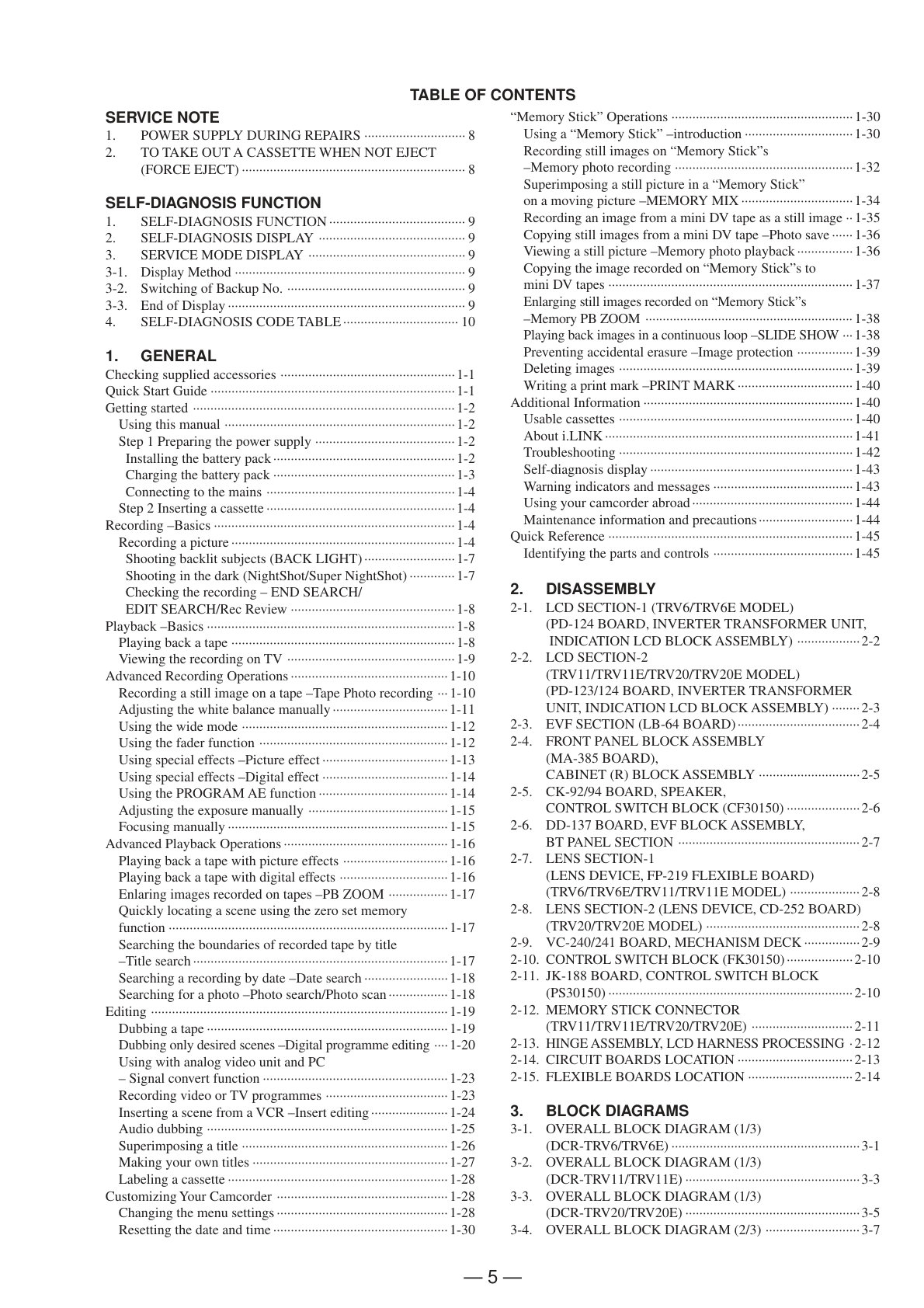 Sony DCR-TRV20 MiniDV Service Manual EN (Instant Download) - Image 2