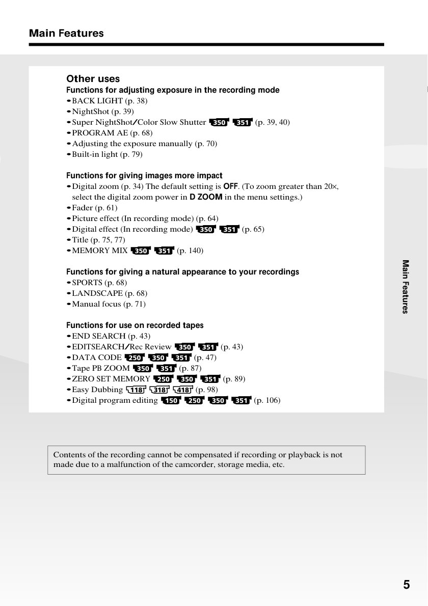 Sony CCD-TRV118 Video8 / Hi8 Owner Manual EN (Instant Download) - Image 2