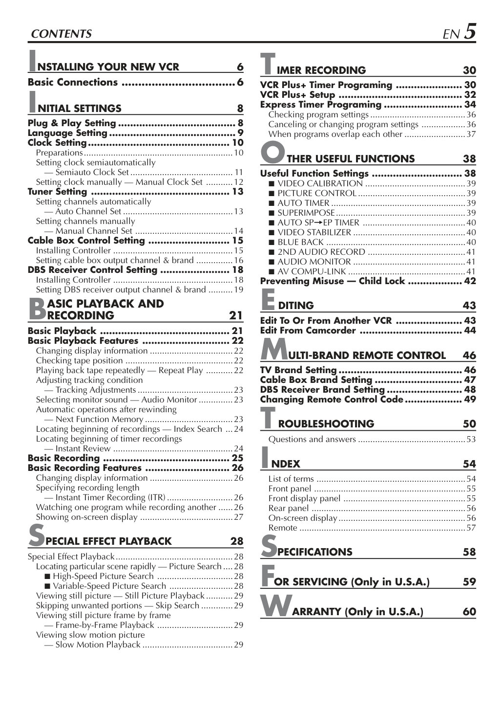 JVC HR-VP783U VHS Owner Manual EN (Instant Download) - Image 2