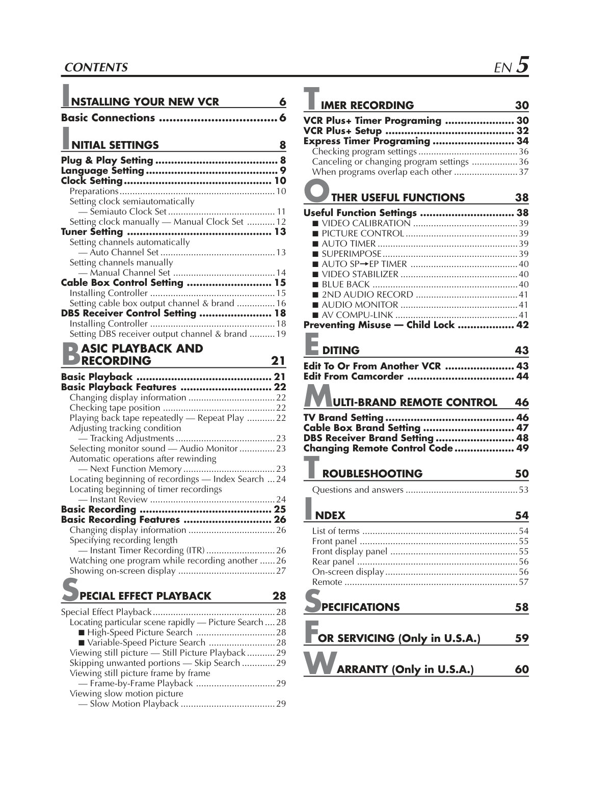 JVC HR-VP782U VHS Owner Manual EN (Instant Download) - Image 2