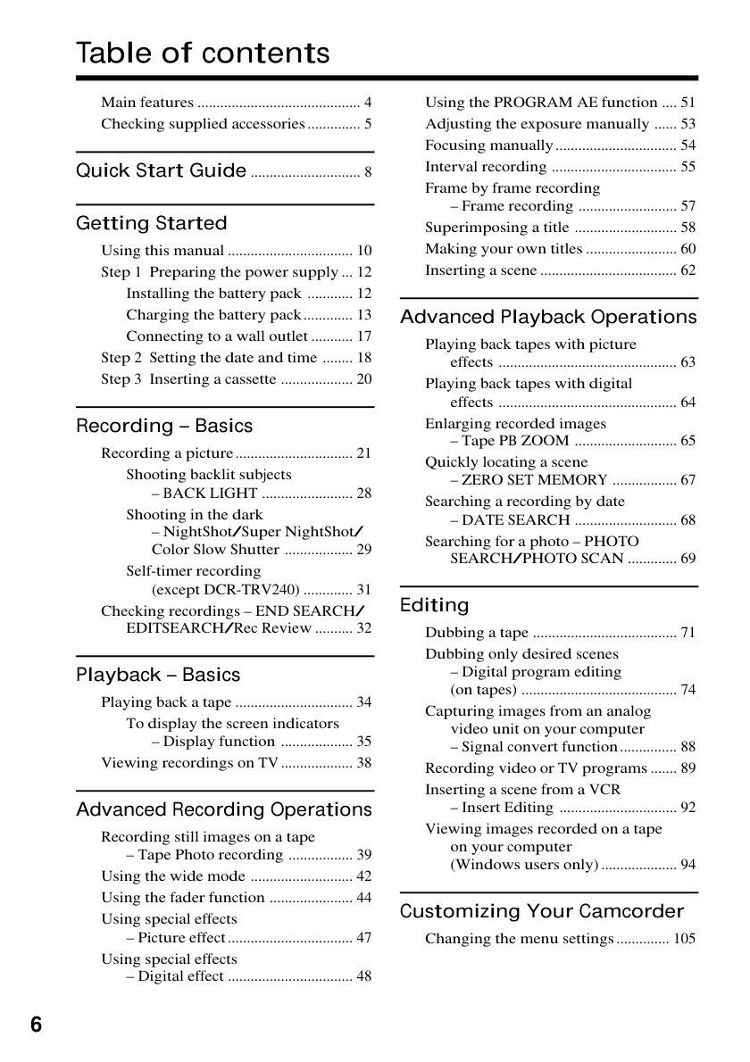 Sony DCR-TRV340 Digital8 Owner Manual EN (Instant Download) - Image 3