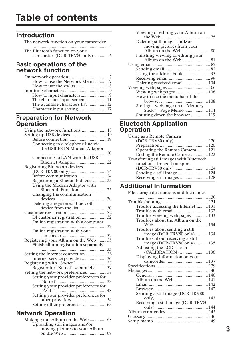 Sony DCR-TRV80 MiniDV Owner Manual EN (Instant Download) - Image 3