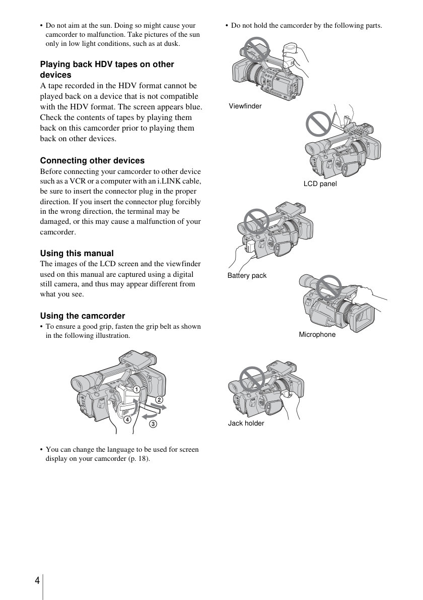 Sony HDR-FX1 HDV Owner Manual EN (Instant Download) - Image 3