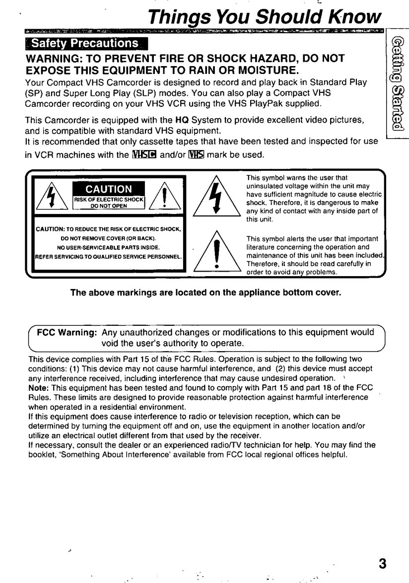 Panasonic PV-L650 Video8 / Hi8 Owner Manual EN (Instant Download) - Image 3