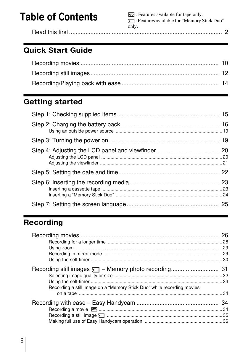 Sony DCR-HC40 MiniDV Owner Manual EN (Instant Download) - Image 3