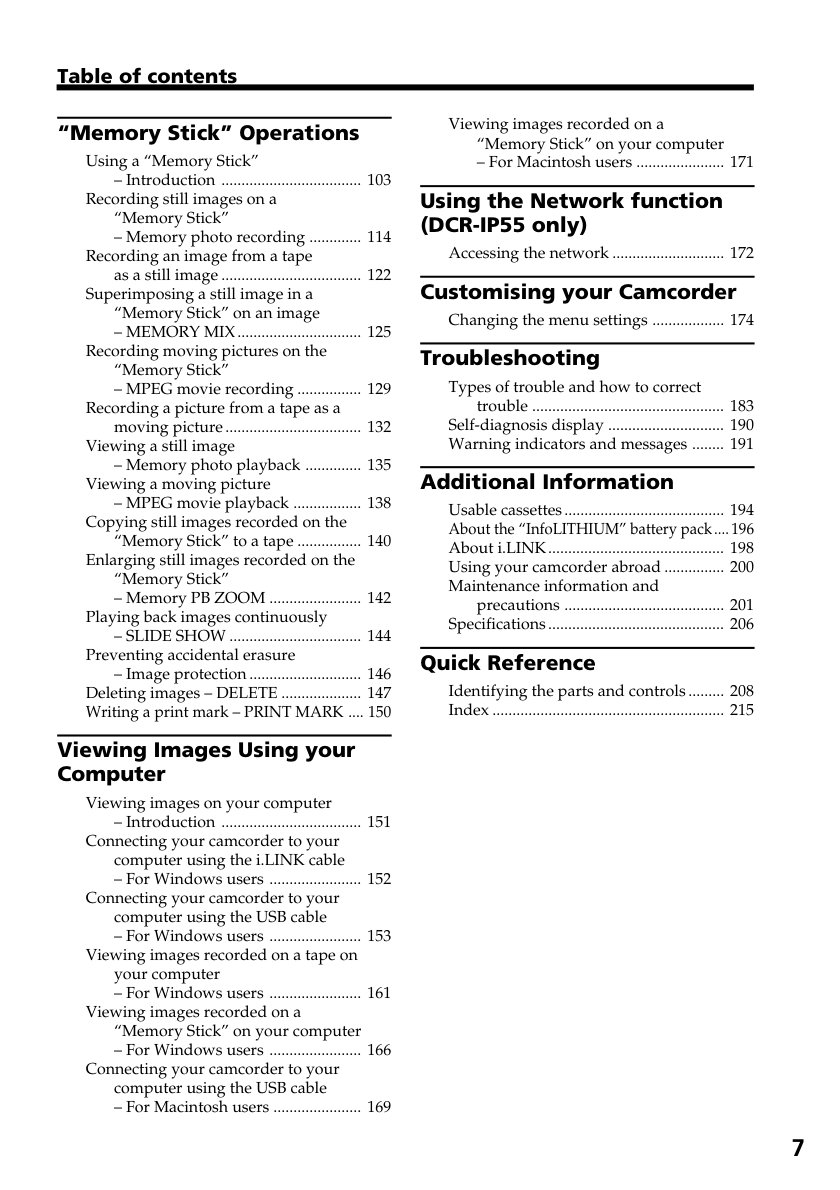 Sony DCR-IP45 MicroMV Owner Manual EN (Instant Download) - Image 3