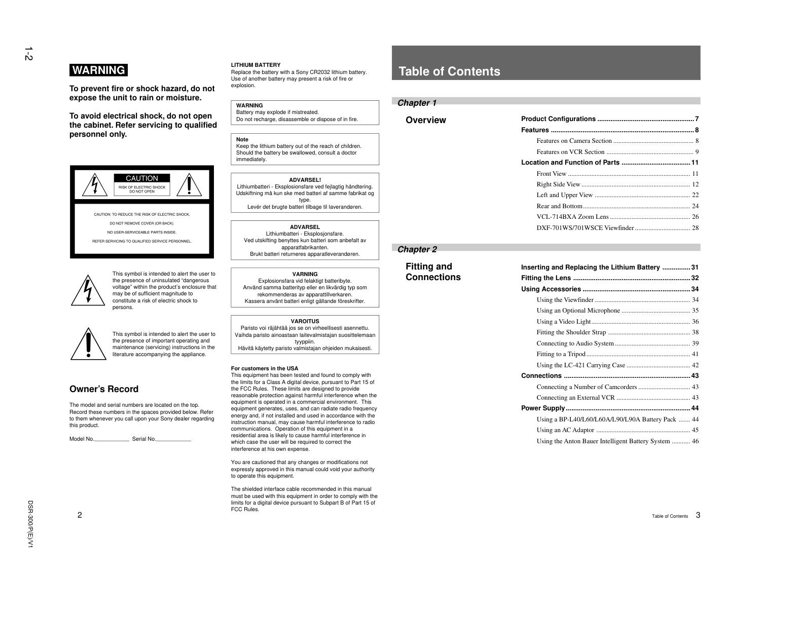 Sony DSR-300 DVCAM Service Manual EN (Instant Download) - Image 3
