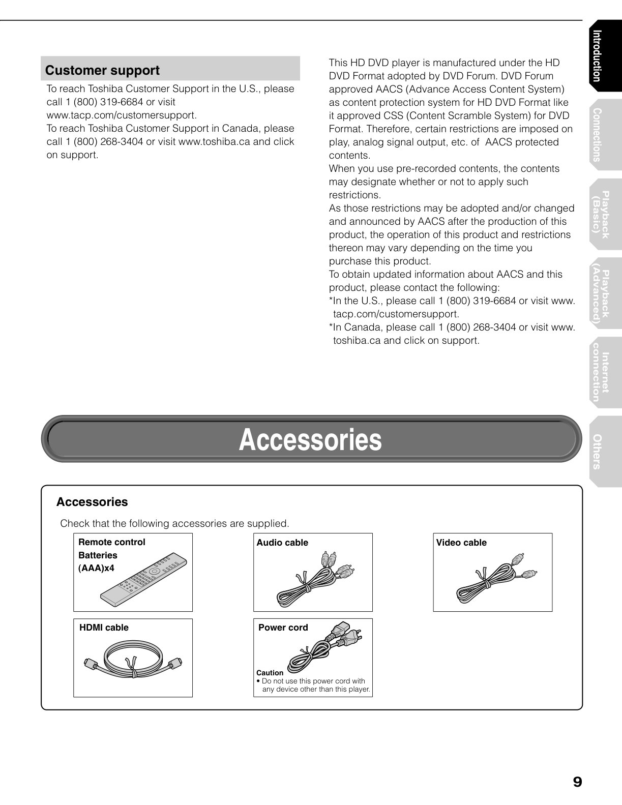 Toshiba HD-DVD HD-XA1 User Manual (Instant Download) - Image 3