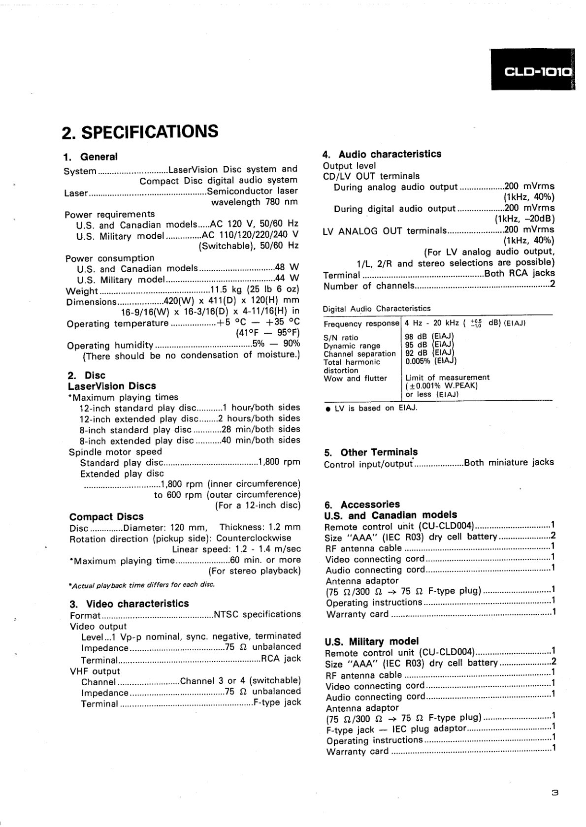 CLD-1010-EN Service Manual (Instant Download) - Image 3