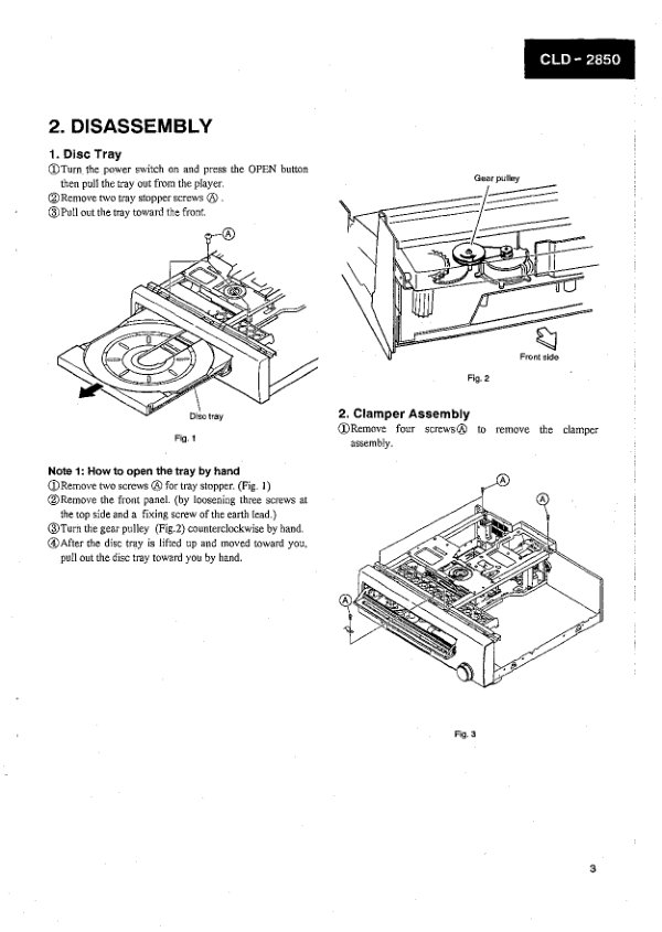 CLD-2850-EN Service-Manual Scan (Instant Download) - Image 3