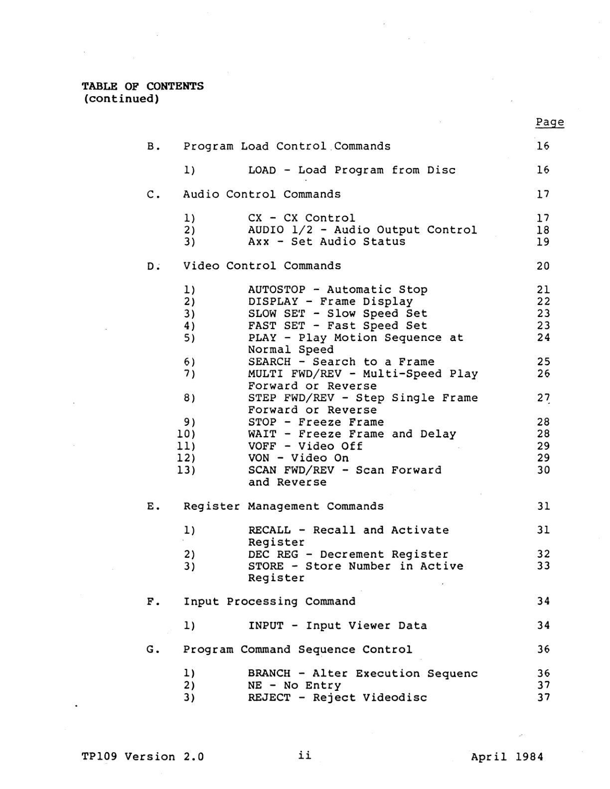 TP109 LD-V6000 Users Manual Version 2 0 Apr1984 (Instant Download) - Image 3