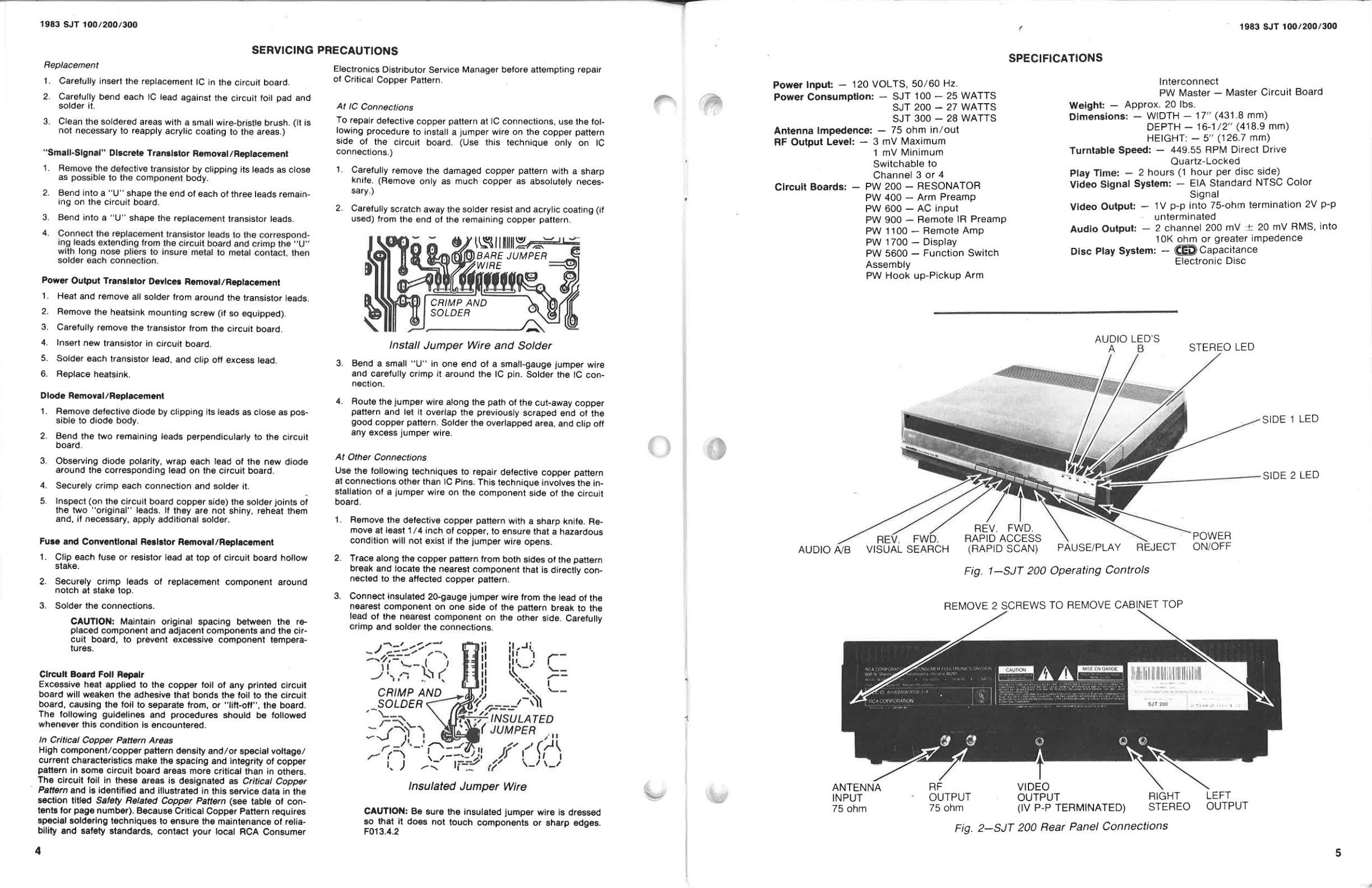 RCA-SJT-100-101-200-300-EN Service Manual Scan (Instant Download) - Image 3
