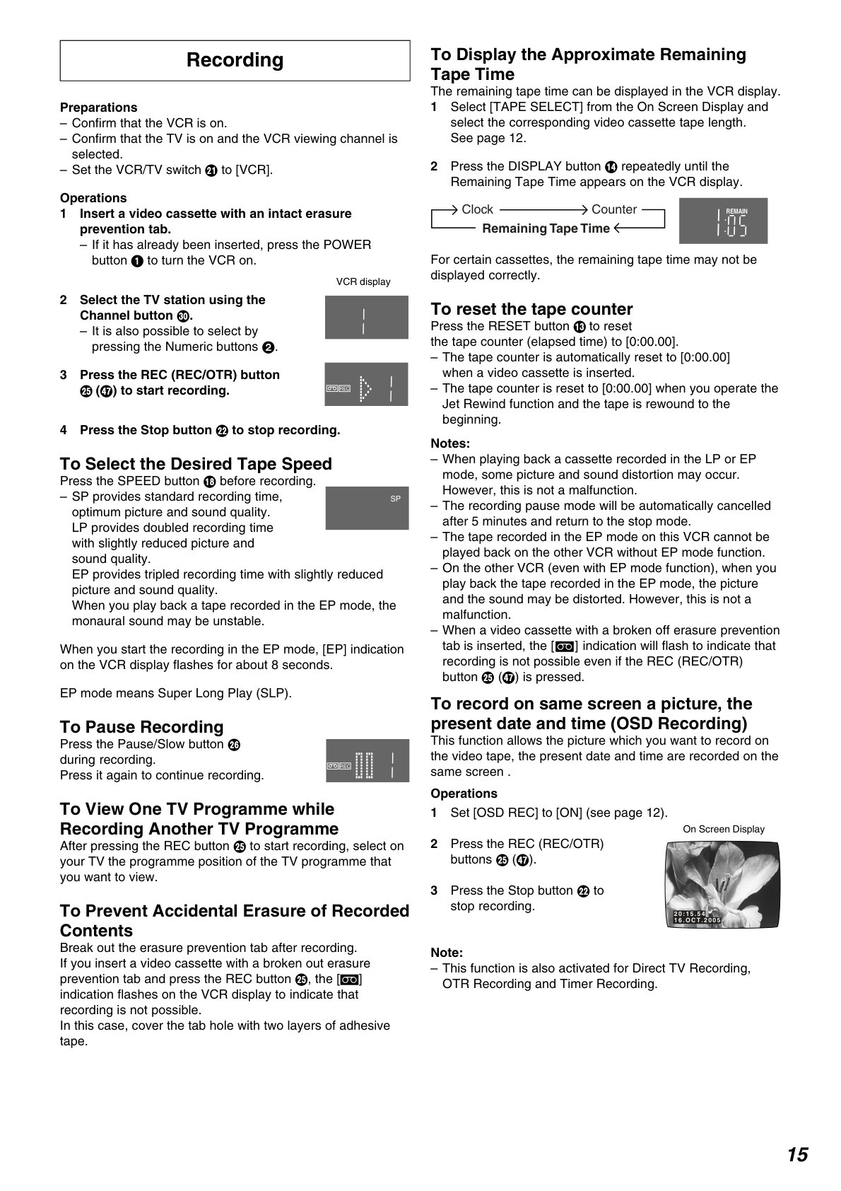 Panasonic NV-FJ630 VHS Owner Manual EN (Instant Download) - Image 3