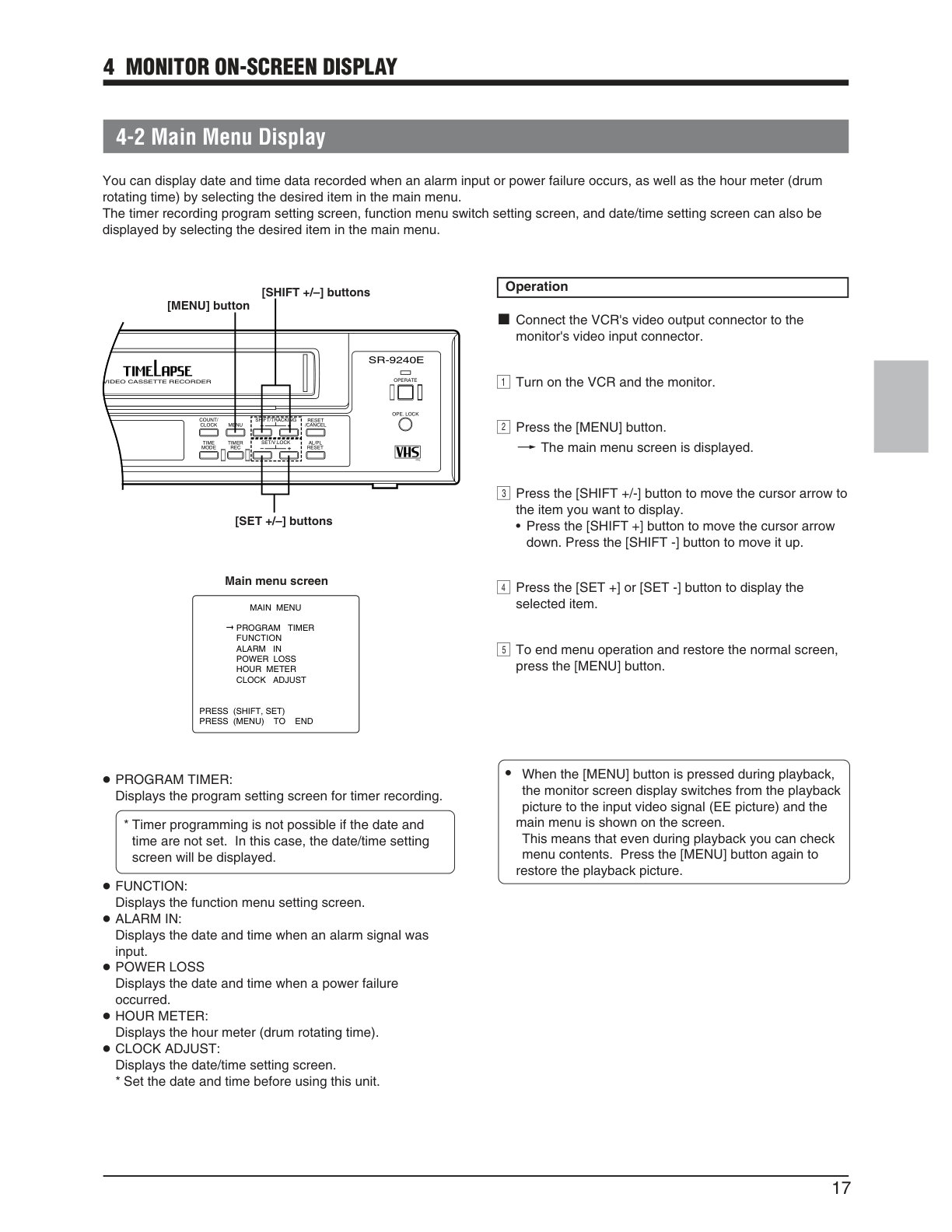 JVC SR-9240E / SR-9240EK VHS Timelapse Owner Manual EN (Instant Download) - Image 3