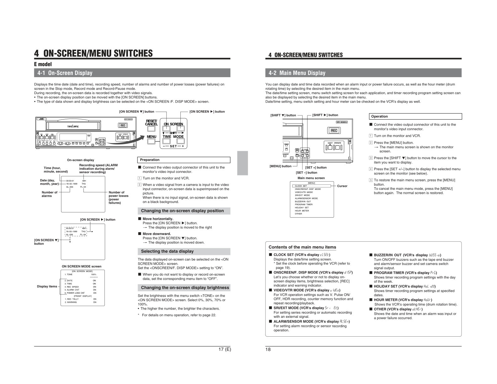 JVC SR-9080UE VHS Timelapse Owner Manual EN (Instant Download) - Image 3