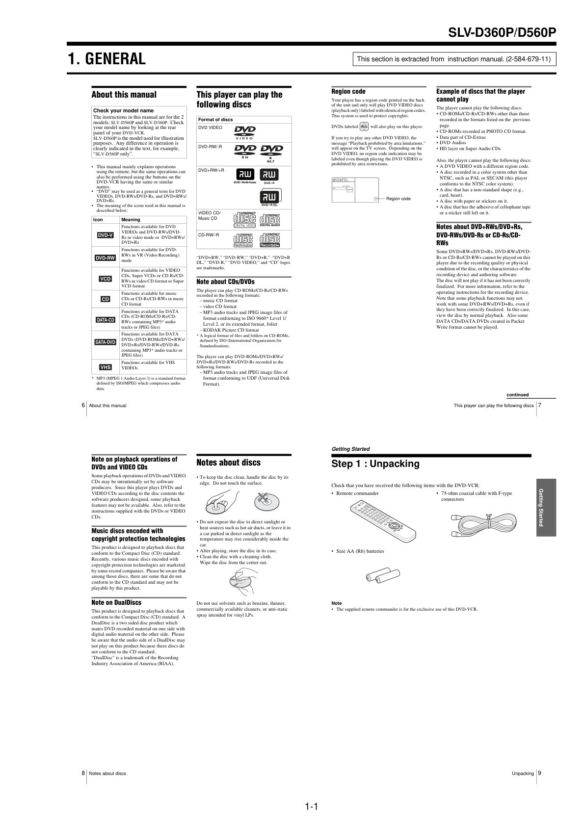 Sony SLV-D360P / D560P DVD+VHS Service Manual EN (Instant Download) - Image 3
