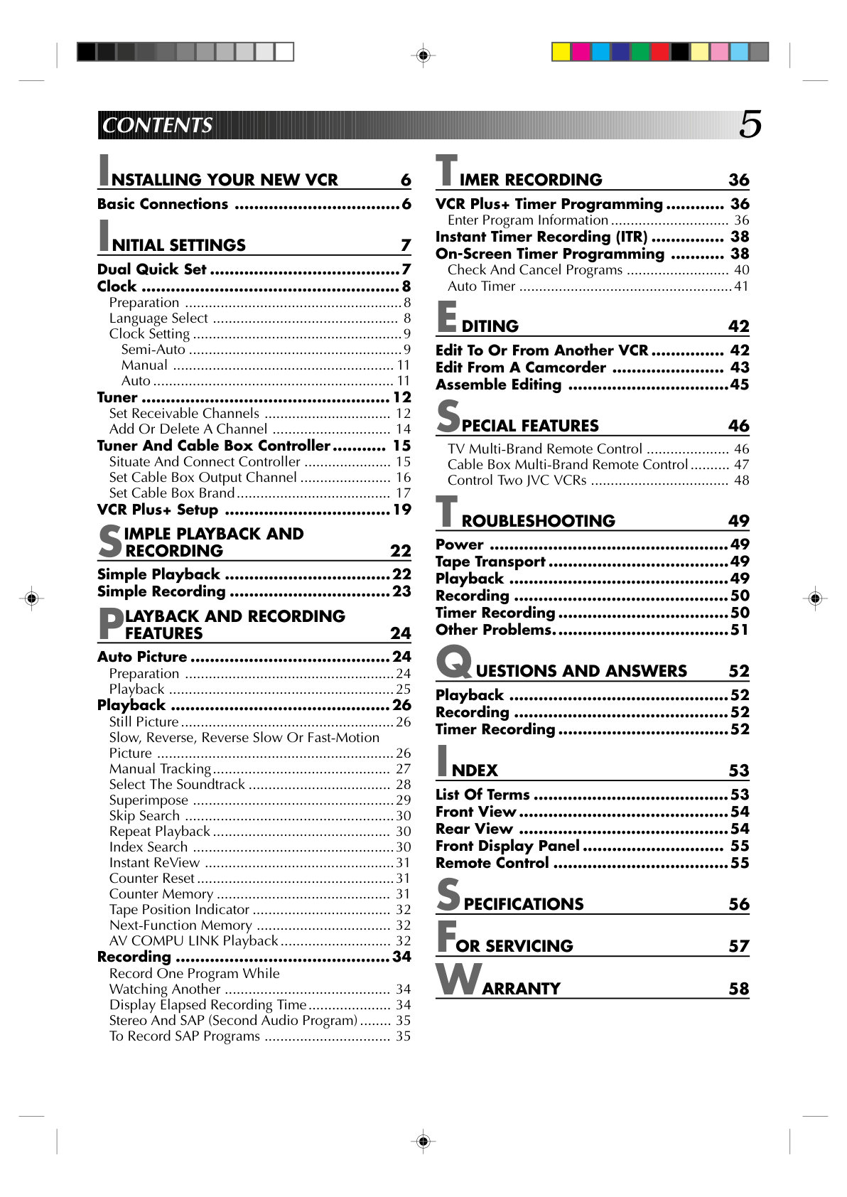 JVC HR-VP634U VHS Owner Manual EN (Instant Download) - Image 3