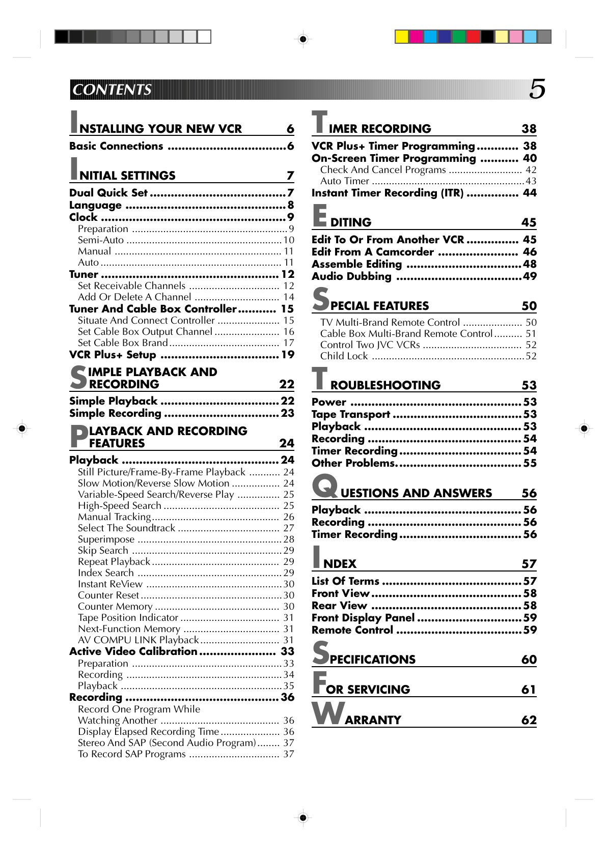 JVC HR-VP639U VHS Owner Manual EN (Instant Download) - Image 3