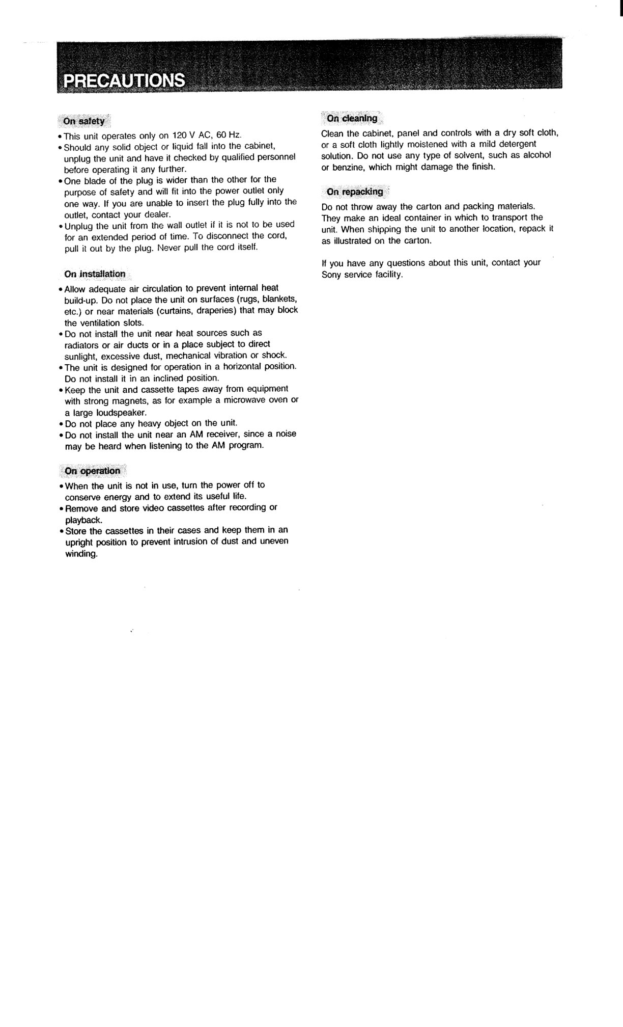 Sony SL-HF360 SuperBeta Manual (Instant Download) - Image 3