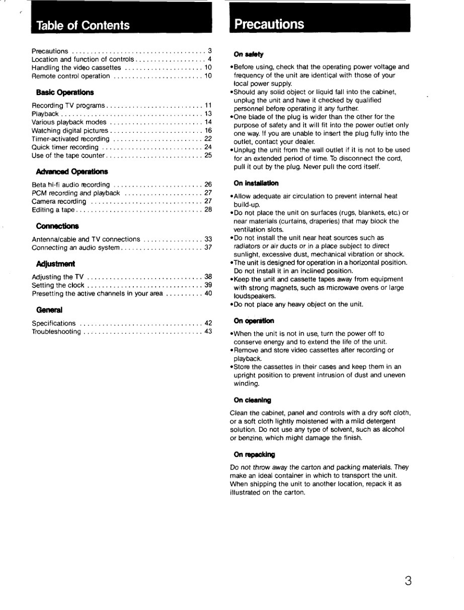 Sony SL-HF870D SuperBeta Manual (Instant Download) - Image 3