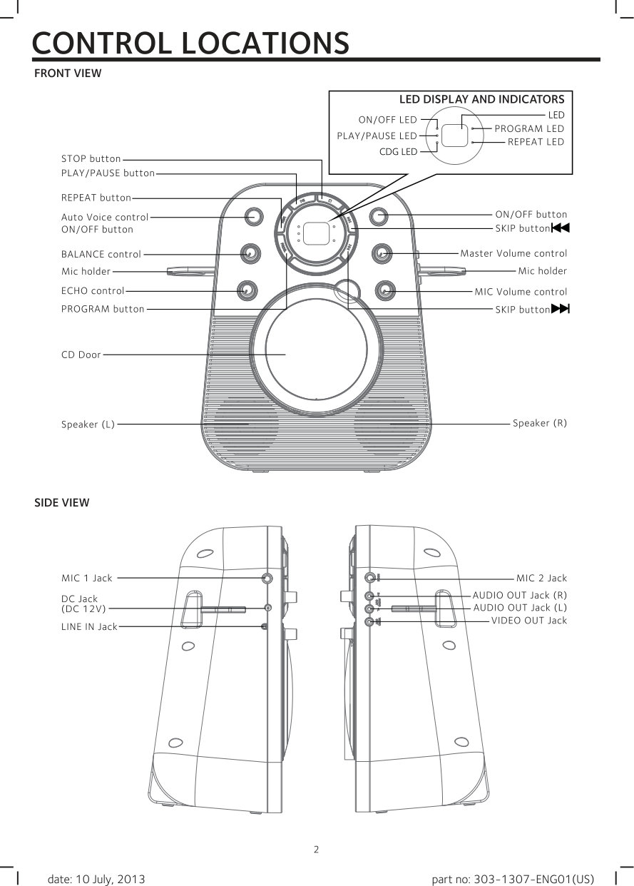 Singing Machine SMG 303 CD+G Karaoke Manual EN (Instant Download) - Image 3