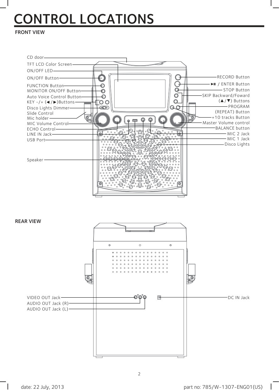 Singing Machine STVG 785 CD+G Karaoke User Manual (Instant Download) - Image 3
