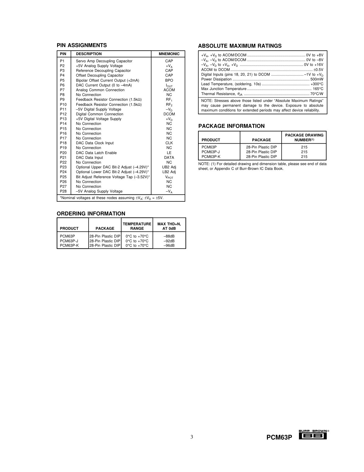 PCM63P Datasheet (Instant Download) - Image 3