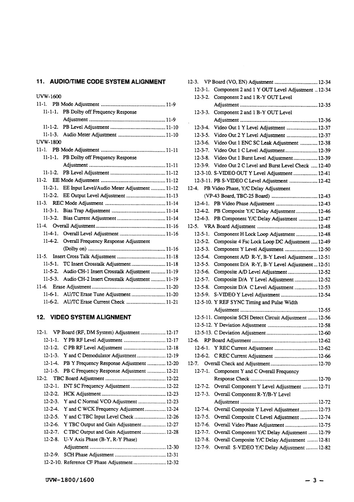 Sony UVW-1600 Betacam Service Manual EN (Instant Download) - Image 4