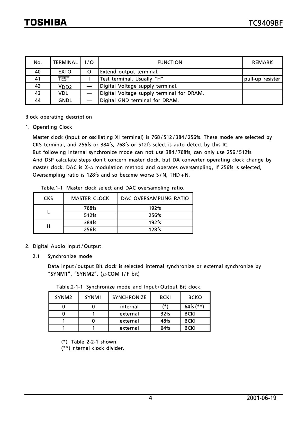 TC9409BF Datasheet (Instant Download) - Image 4
