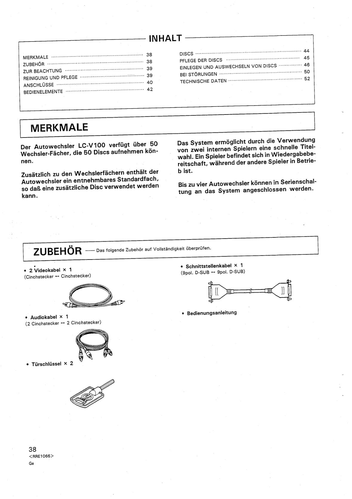 LC-V100-DE User Manual Scan (Instant Download) - Image 4