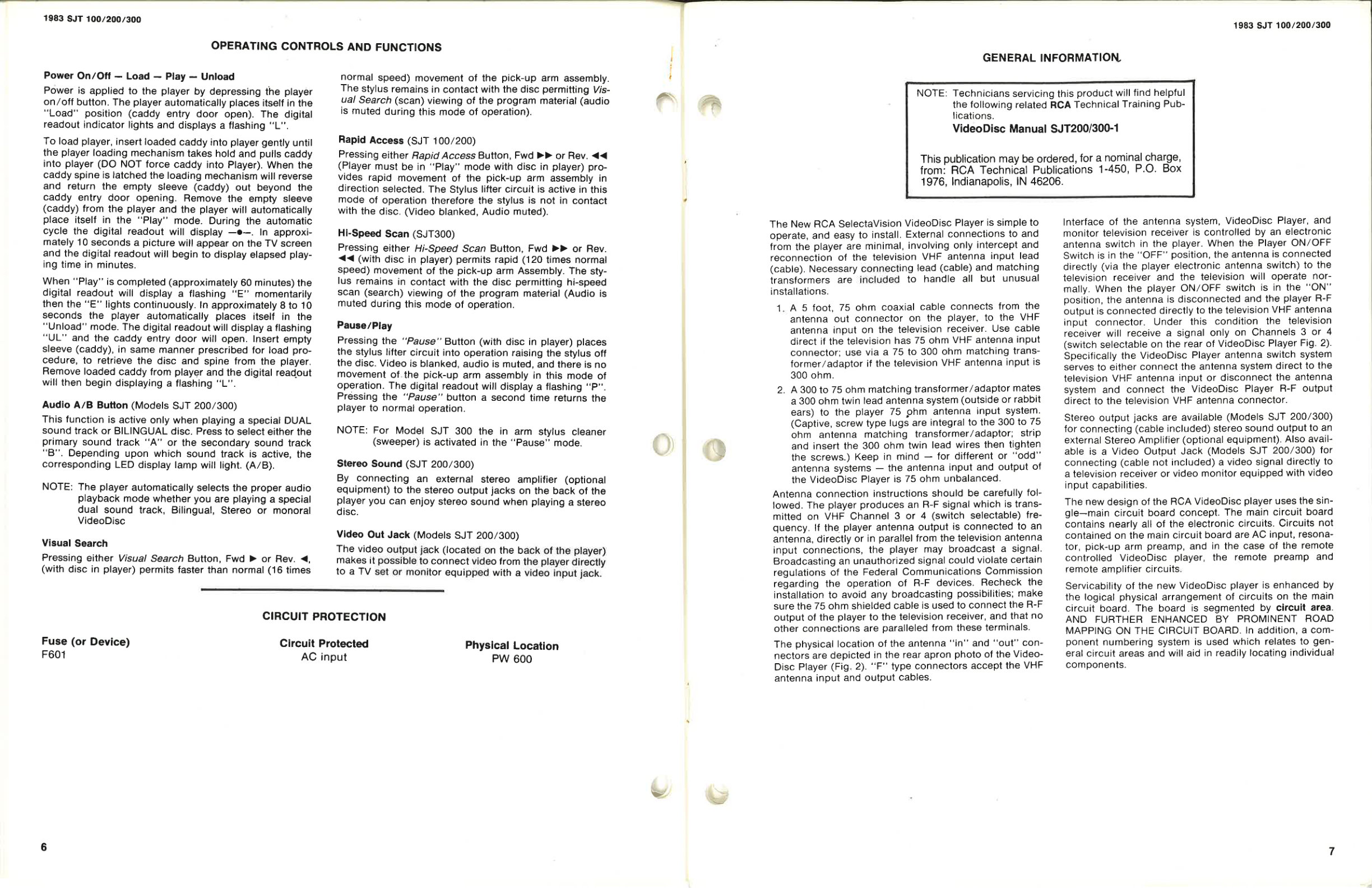 RCA-SJT-100-101-200-300-EN Service Manual Scan (Instant Download) - Image 4