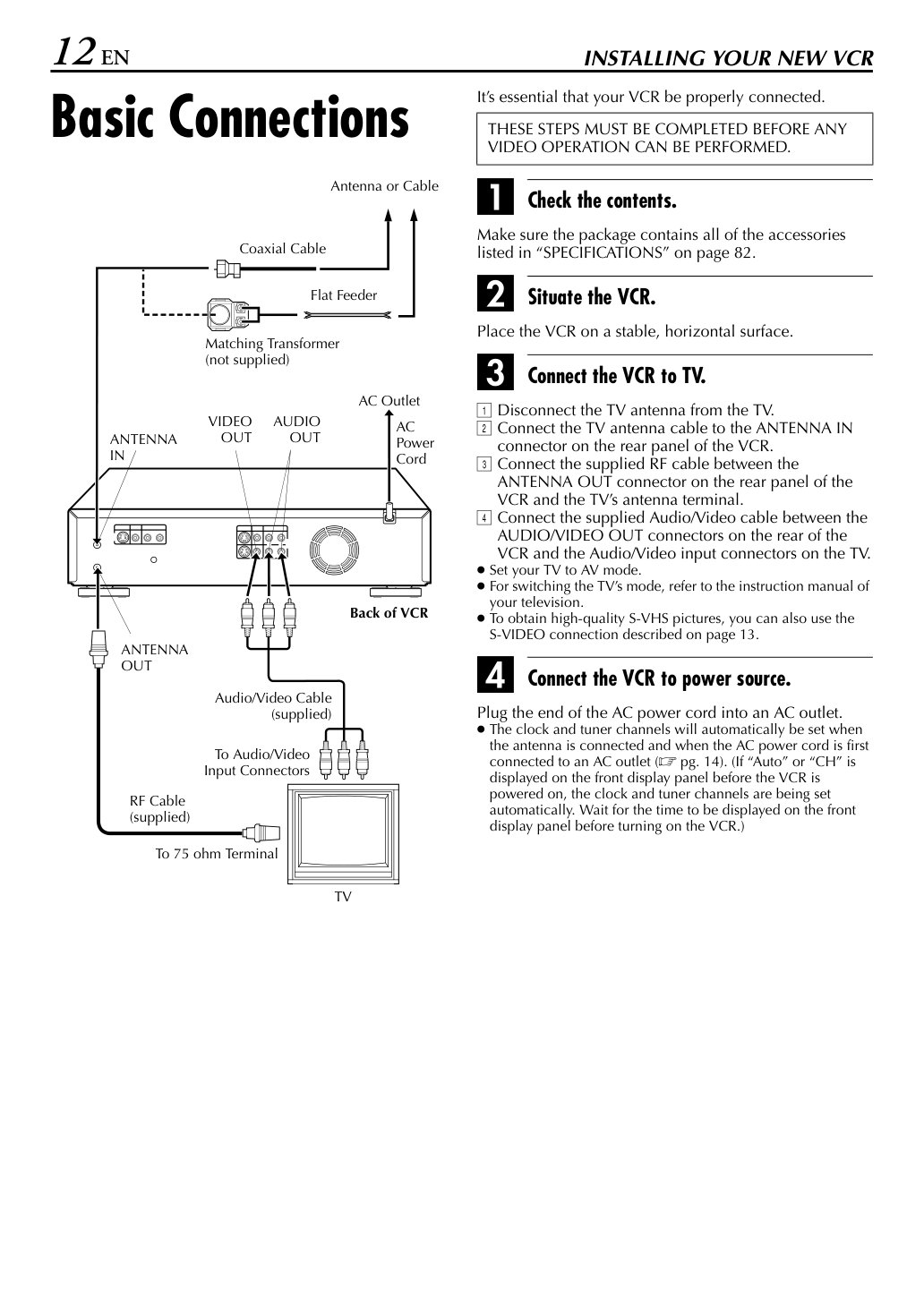 JVC HR-DVS3U MiniDV / S-VHS Manual EN (Instant Download) - Image 4