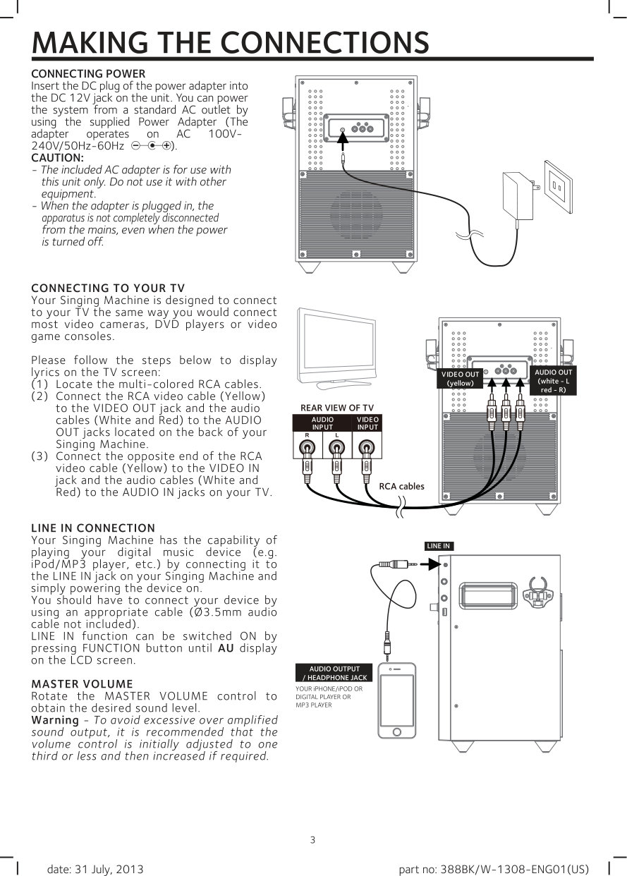Singing Machine SML388BK CD+G Karaoke User Manual (Instant Download) - Image 4