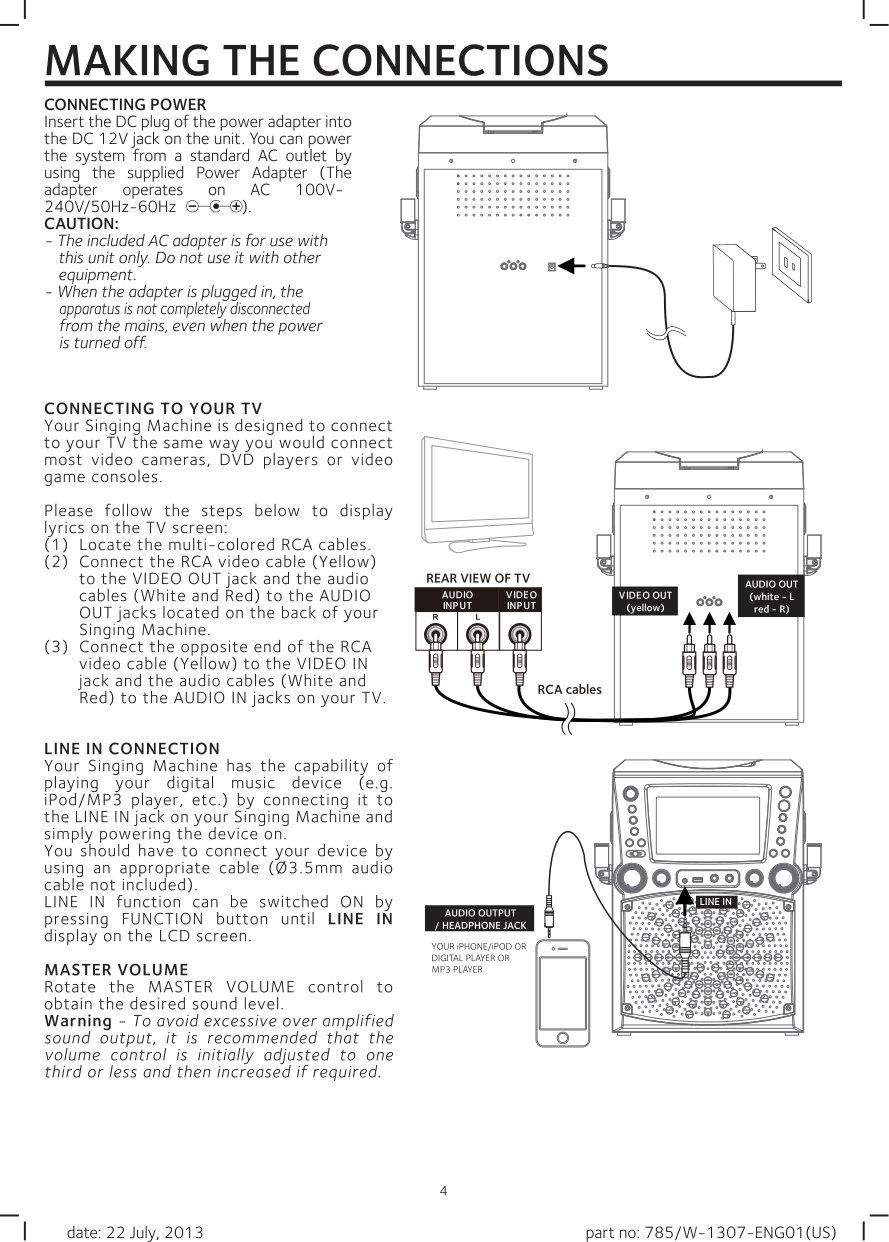 Singing Machine STVG 785 CD+G Karaoke User Manual (Instant Download) - Image 4