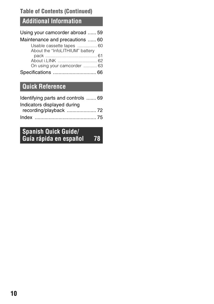 Sony DCR-HC52 MiniDV Owner Manual EN (Instant Download) - Image 4