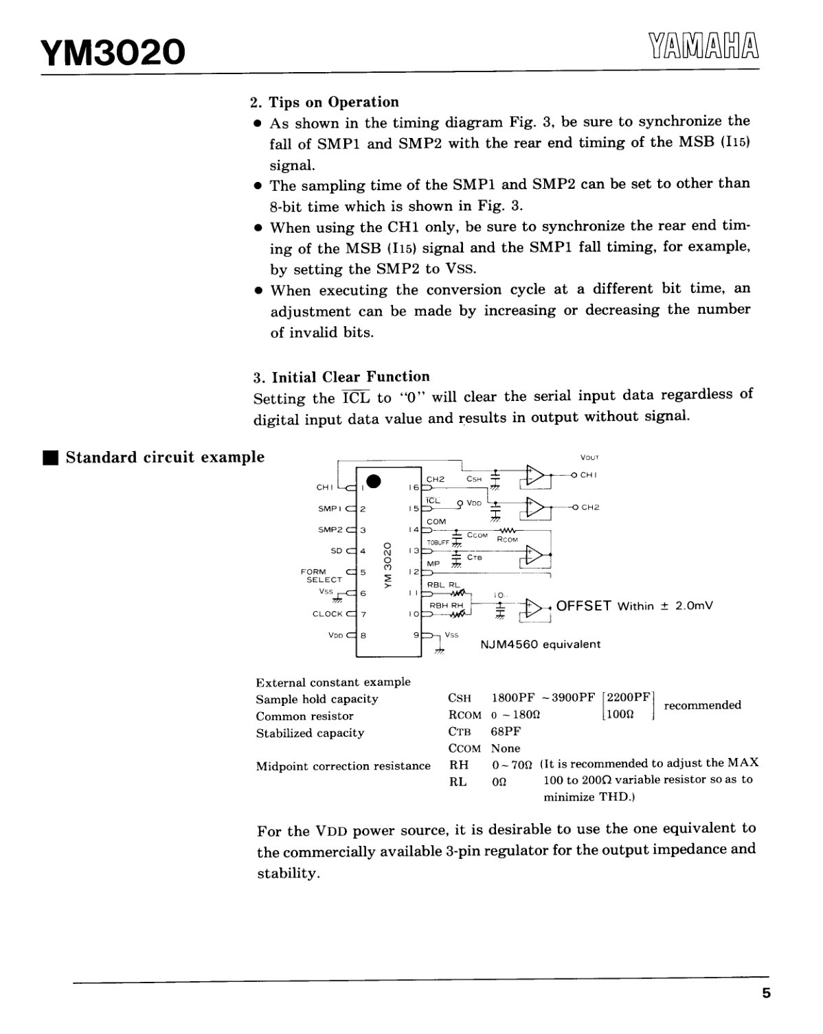 YM3020 Datasheet (Instant Download) - Image 5