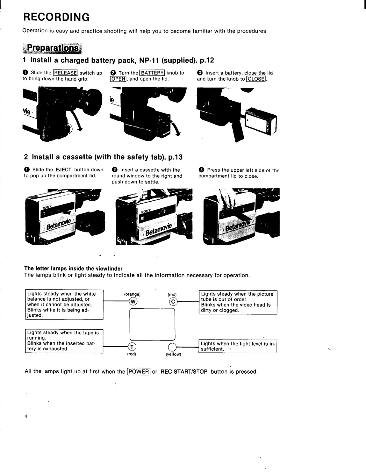 Sony BMC-110 Betamovie Manual (Instant Download) - Image 5
