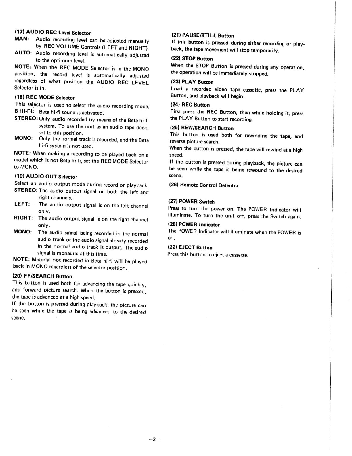 Sanyo VCR-7200 Betamax Manual (Instant Download) - Image 5