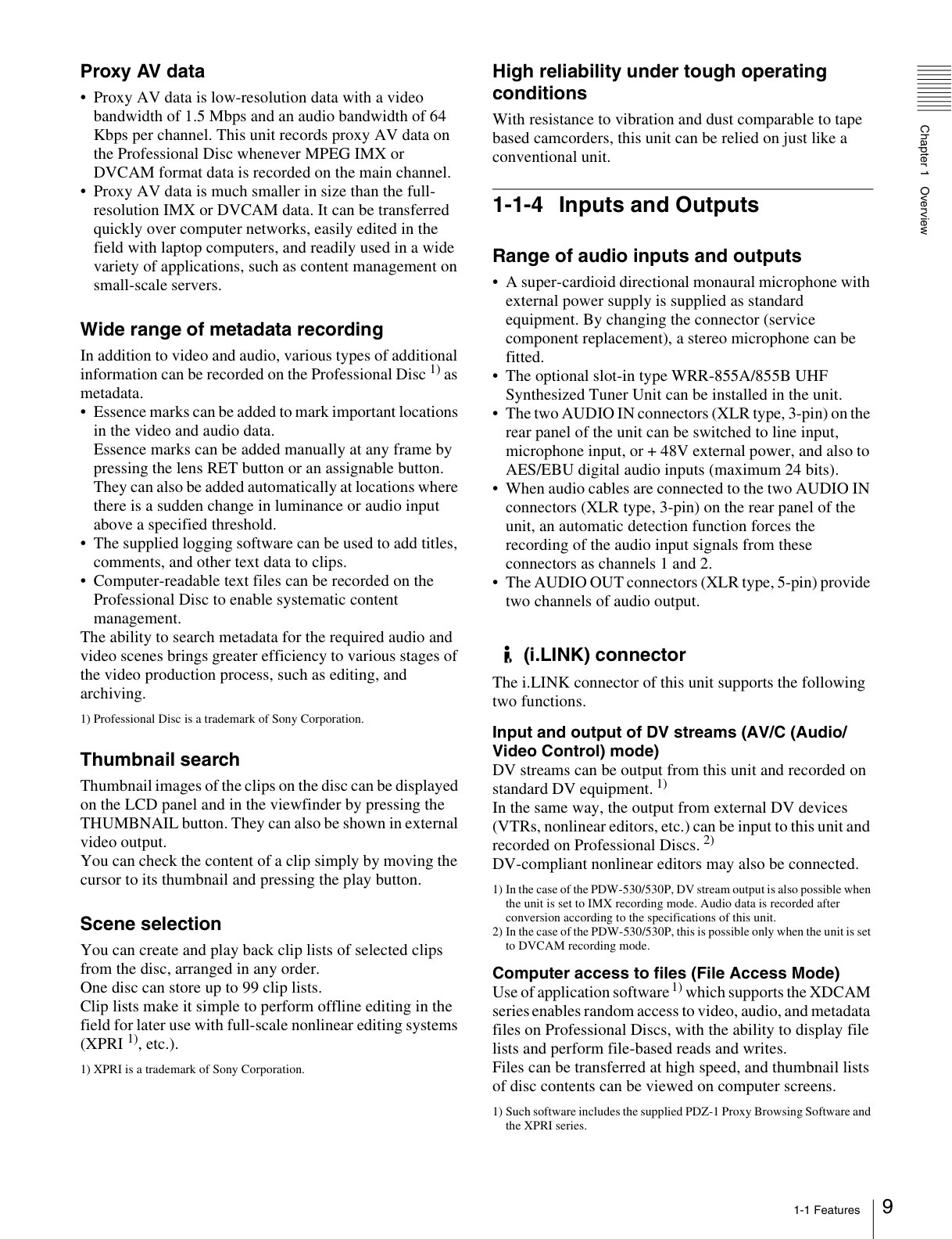 Sony PDW-510P HDCAM / XDCAM Owner Manual EN (Instant Download) - Image 5