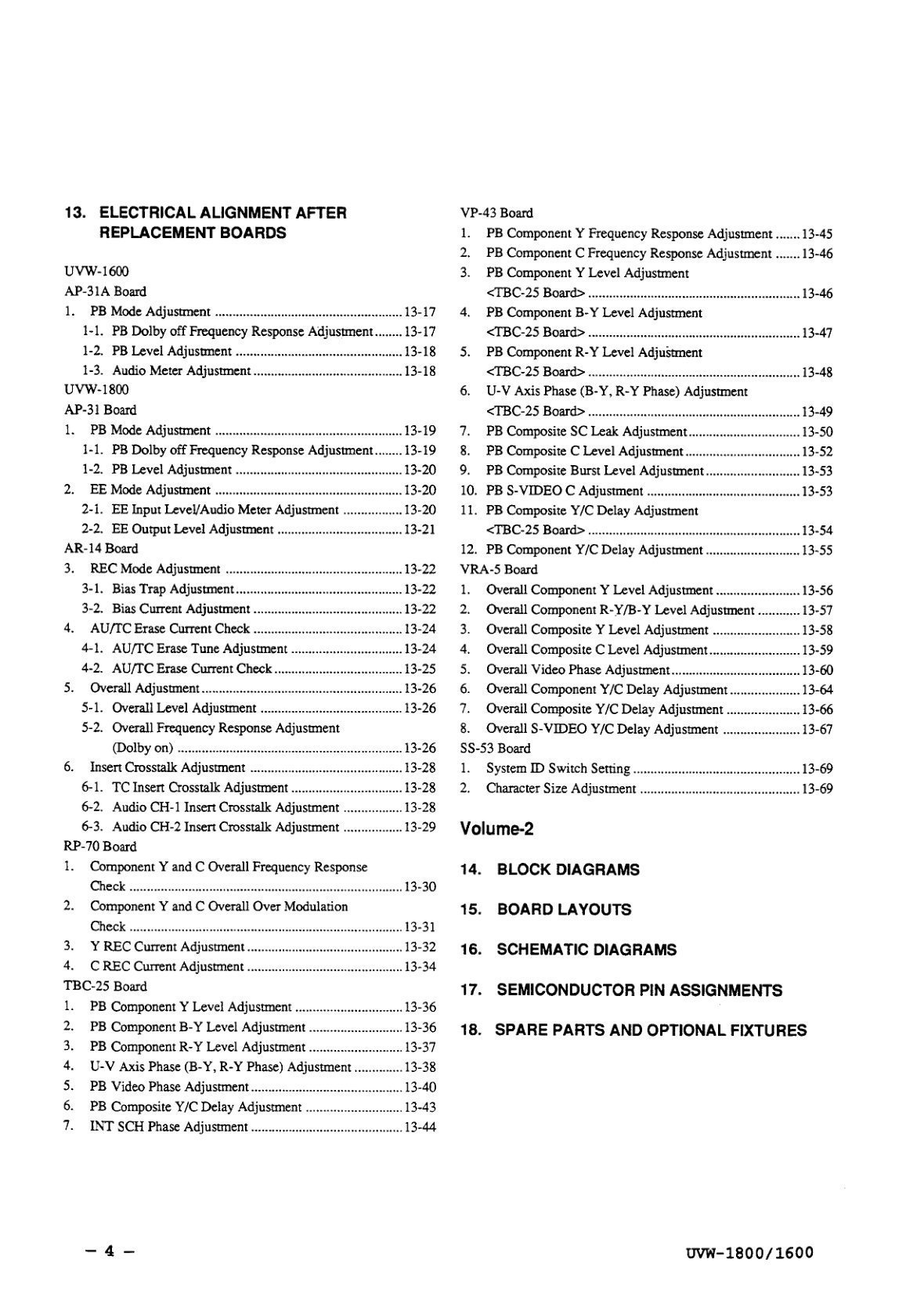 Sony UVW-1600 Betacam Service Manual EN (Instant Download) - Image 5