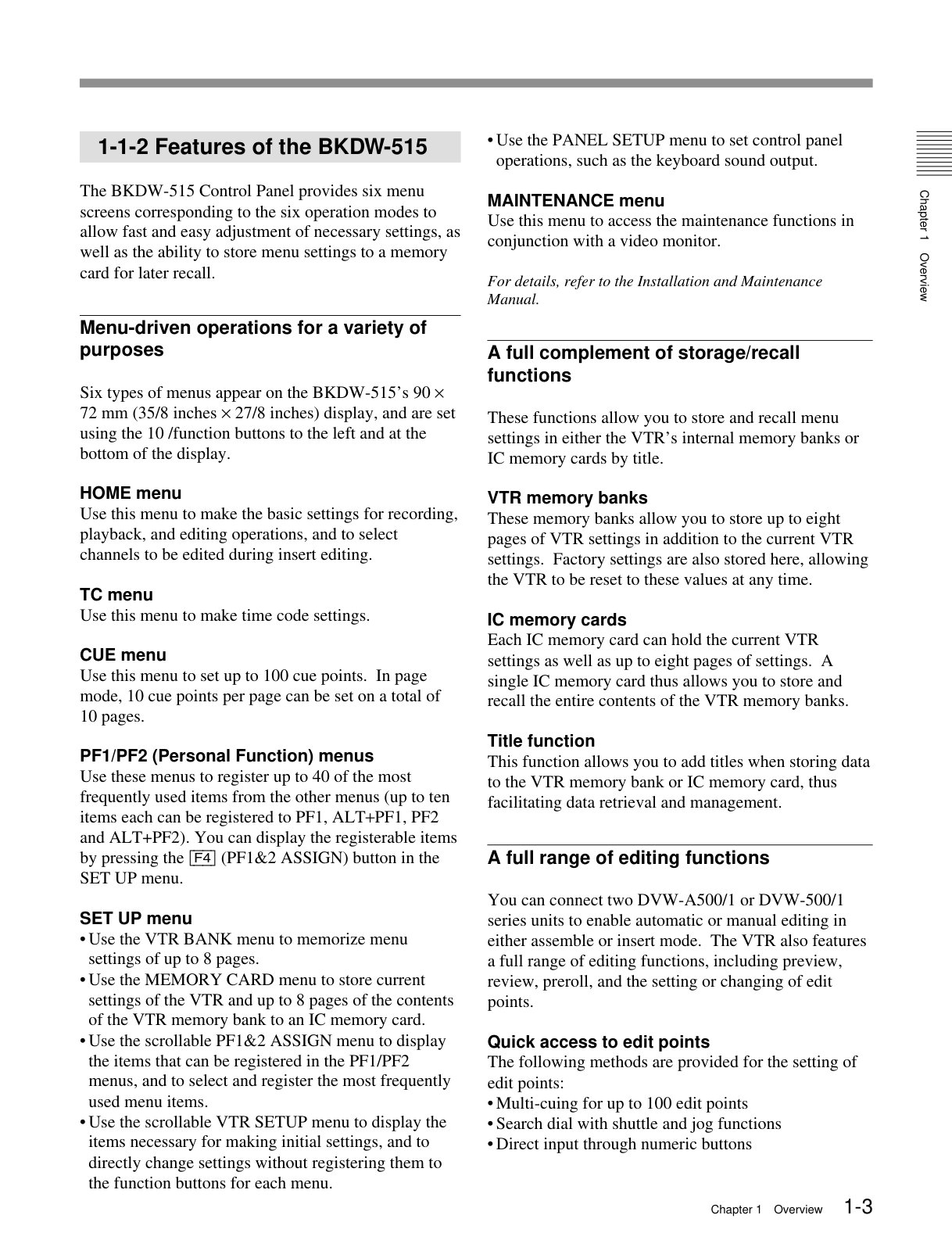 Sony DVW-500 Betacam Owner Manual EN (Instant Download) - Image 6