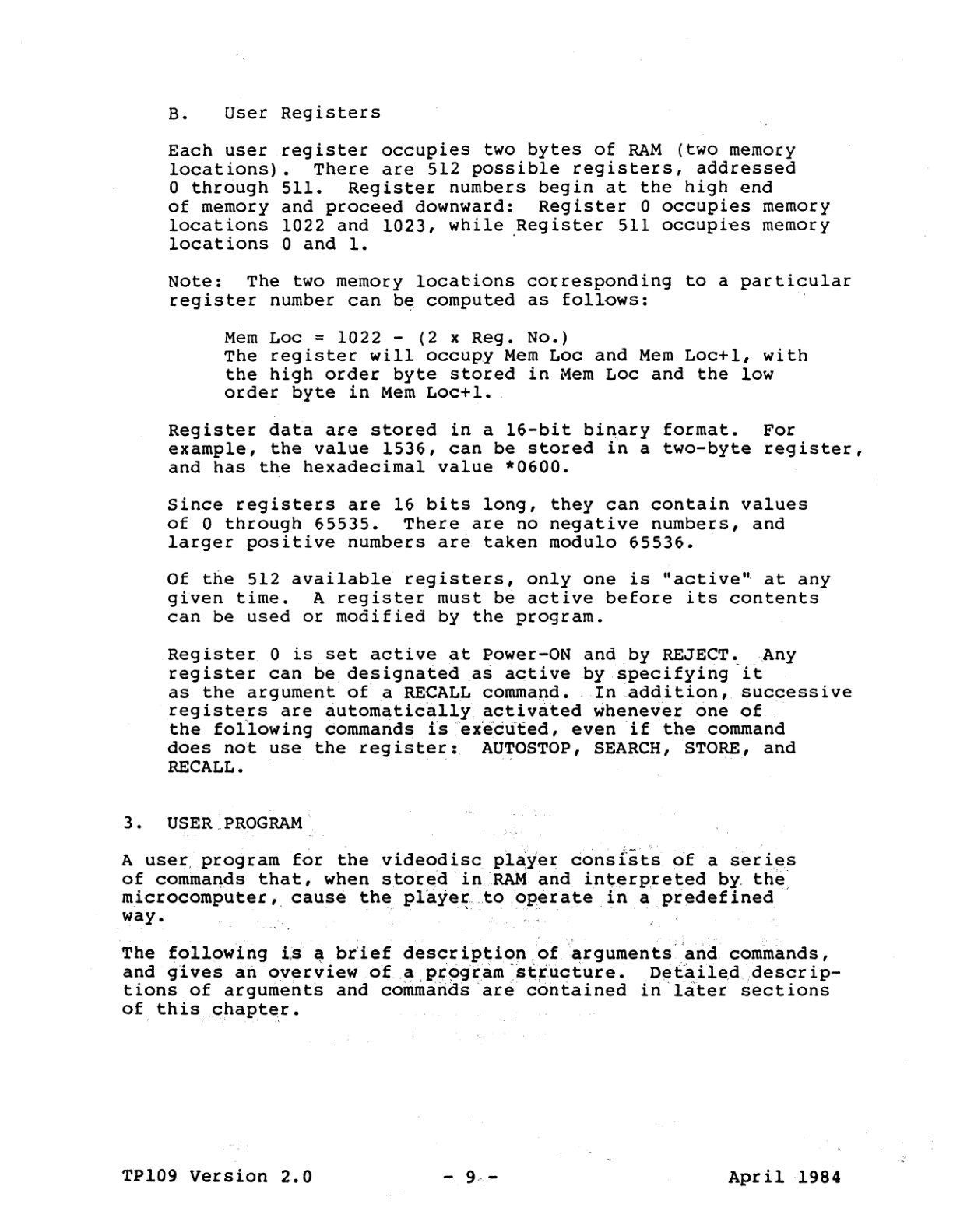 TP109 LD-V6000 Users Manual Version 2 0 Apr1984 (Instant Download) - Image 6